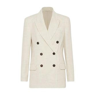 Brunello Cucinelli Corduroy Blazer - female - Brunello Cucinelli - Blazers - Beige - M - Jackets