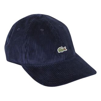 Lacoste Cappellino in velluto di cotone - - Accessories - Uomo - Blu - ONE SIZE