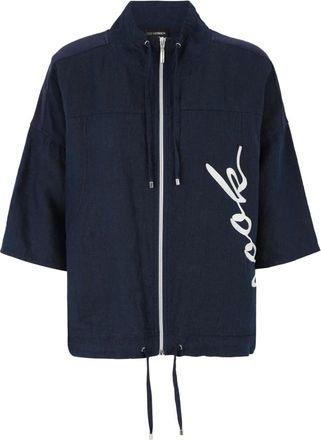 Doris Streich Linnen Jas - Dames - Zomerjassen - Blauw - 2XL - Linnen - Jassen