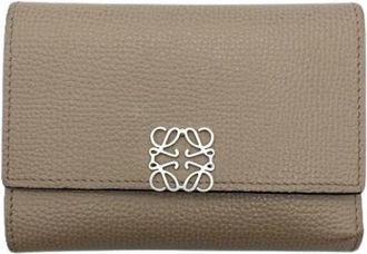 Loewe Pre-owned Tri-fold Wallet - Dames - Vintage Accessoires - Beige - ONE Size - Leer - Vintage