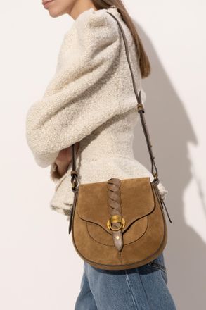 Isabel Marant Suede Shoulder Bag Altay Small, Womens, Brown