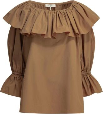 Chlo&eacute; Mujer, Blusas y Camisas, Marr&oacute;n, Talla: S