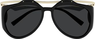 Saint Laurent Amelia Zonnebril - Dames - Zonnebrillen - Zwart - 55 MM - Nylon - Accessoires