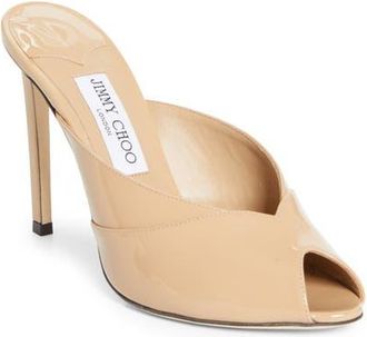 Jimmy Choo London Brigitte Peep Toe Mule in Chai at Nordstrom, Size 10.5Us