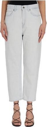 Dondup Pantalone in Denim Carrie - Dames - Cropped Jeans - Wit - W26 - Denim - Jeans