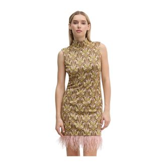 Gaud&igrave; Dames, Jurken, Veelkleurig, Maat: XS Leer