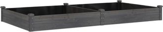 vidaXL Vidaxl - Jardinera Arriate Con Forro Madera Abeto Gris 240x120x25 Cm