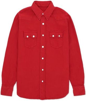 Fortela Toledo Texan Cotton Shirt in Red at Nordstrom, Size 40 Eu