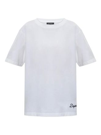 Dsquared2 logo-embroidered T-shirt - White
