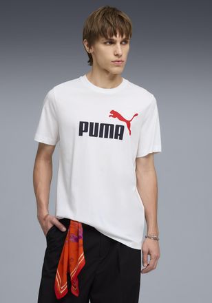 Puma T-Shirt PUMA GRAPHICS 2 COLOR NO. 1 LOGO TEE, Herren, Gr. XXL, puma wei&szlig;, rot, Jersey, Obermaterial: 100% Baumwolle, unifarben, regular fit normal, Ru