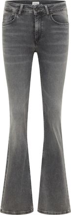 Mustang Bootcut-Jeans MUSTANG Damen Style Shelby Slim Boot, Damen, Gr. 24, L&auml;nge 30, 702 dunkelgrau, Denim/Jeans, 79% Baumwolle, 9% Elastomultiester, 9% Lyoce
