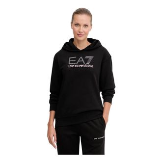 Emporio Armani Emporio Armani Ea7, Dames, Sweatshirts & Hoodies, Zwart, Maat: XS Katoen