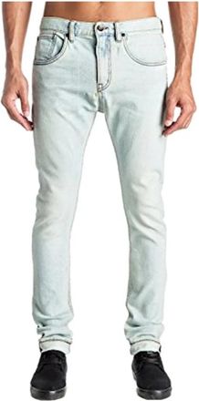 Quiksilver Bleached Skinny Jeans - Heren - Slim Fit Jeans - Blauw - W30 - Katoen - Jeans