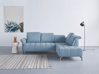 Inosign Ecksofa »Fresh L-Form« Federkern, wahlweise Kopfteilverstellung und motorischer Vorziehsitz