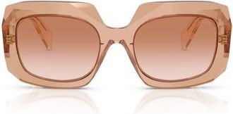 Prada 55mm Square Sunglasses in Chocolate /Brown Gradient at Nordstrom
