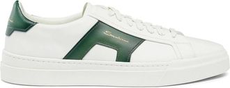 Santoni Sneakers basse bianche con doppia fibbia - - Shoes - Uomo - Multicolore - 42 EU