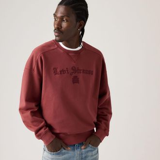 Levi's Boxy Graphic Crewneck Sweatshirt - Mens - XL - Red