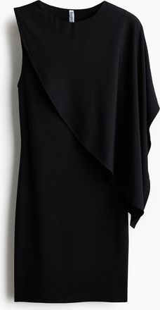 H&M Minikleid mit Capedetail - Schwarz