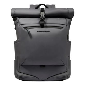 Piquadro Tassen, Heren, Grijs, ONE Size, Stedelijke Roll-Top Rugzak