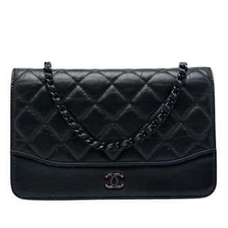 Chanel Pre-owned Wallet on Chain - Dames - Vintage Schoudertas - Zwart - ONE Size - Leer - Vintage