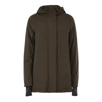 Herno A-Shape 2Lagen Jas met Capuchon - Dames - Jassen - Bruin - Maat: S Polyamide