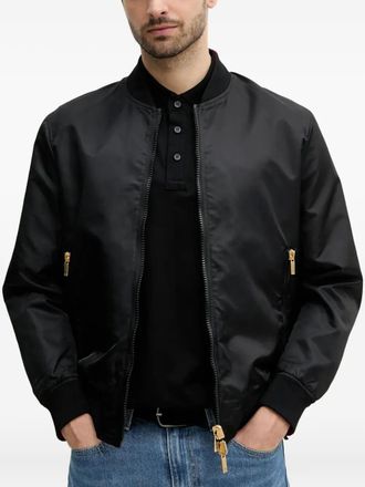 A|X Armani Exchange Omkeerbaar bomberjack met geborduurde slang - Zwart