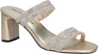Easy Street Jemma Slide Sandal in Champagne Satin Stones at Nordstrom, Size 7.5