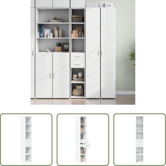 vidaXL Credenza moderna - Credenza Bianca 30x42,5x185 cm in Legno Multistrato