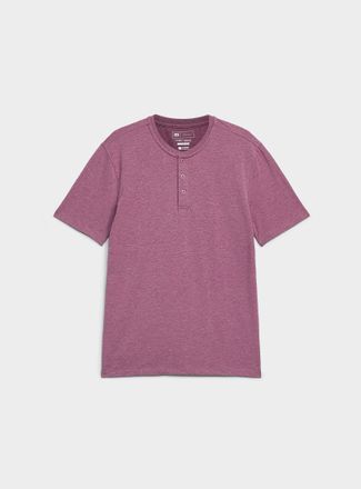 Le 31 Mens Soft jersey Henley Shirt T-shirt Standard fit