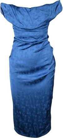 Vivienne Westwood Kleedjes, Dames, Blauw, S, Ginnie Pencil Dress