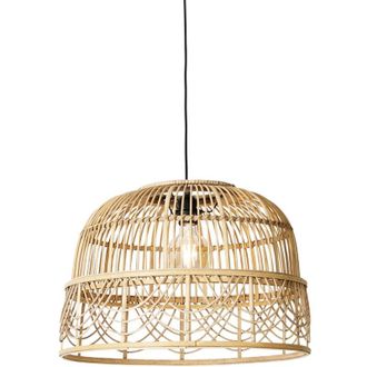 QAZQA Smart Pendant Light Rattan 49 cm Incl. Wifi G95 - Michelle