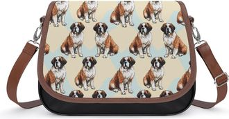 Generic Saint Bernard Dog Watercolor Fashion Womens Crossbody Bags Novelty Handbag Shoulder Bag Purse