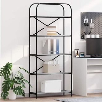 vidaXL Libreria Grigio sonoma 80 x 30 x 183 cm Legno multistrato - Vidaxl