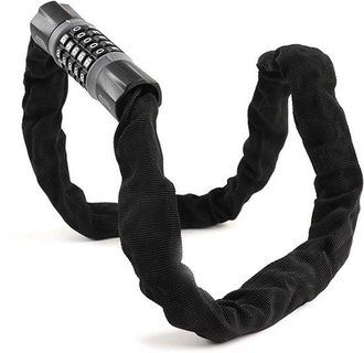 OEM Candado Cadena Extra Resistente 90 Cm (6 Mm), C&oacute;digo Combinaci&oacute;n Resistente Intemperie, Antirrobo Bicicleta, Incluye Funda Protectora Negra