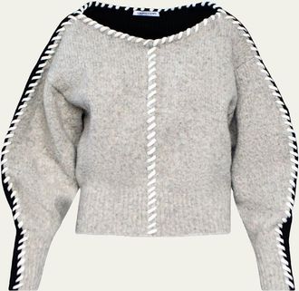 Aisling Camps Whip Stitch Wool Cropped Pullover