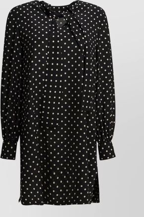 Valentino long sleeve flared dress knee length dots