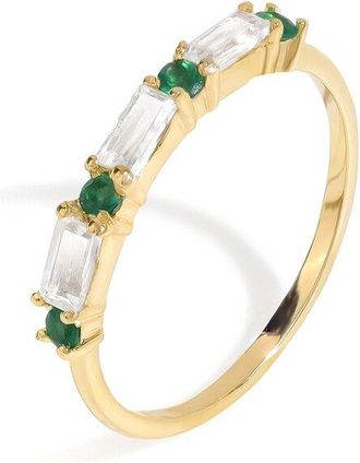 Tiramisu 14K Over Silver 0.58 Ct. Tw. Gemstone Solitaire Ring