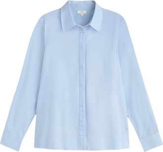 Yerse Basil 45 Shirt - Dames - Overhemden - Blauw - M - Katoen - Overhemden