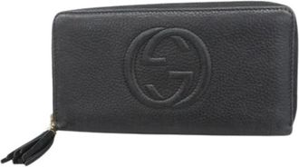 Gucci Vintage, unisex, Zwart, ONE Size, Pre-owned Stoffen Portemonnee