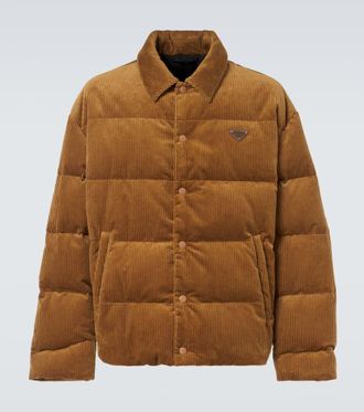Prada Cotton corduroy puffer jacket