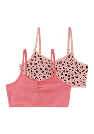 Buffalo Bustier BUFFALO, Damen, Gr. 158/164, N-Gr, mauve, bedruckt, Jersey, Obermaterial: 92% Baumwolle, 8% Elasthan (LYCRA), bedruckt, unifarben, Basic, k&ouml;rp