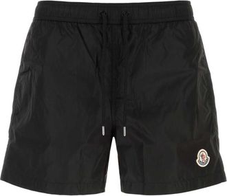 Moncler Black Logo Swim Shorts