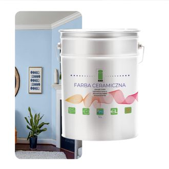 OEM Pintura Cer&aacute;mica Para Paredes, Lavable, Azul, 5 L, Resistente A Las Manchas