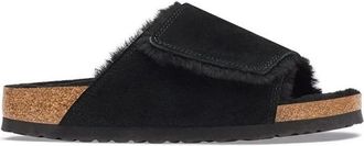 Birkenstock Solana Shearling Smalle Pasvorm - Dames - Schoenen - Zwart - Maat: 41 EU Leer
