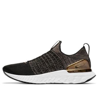 Nike (WMNS) Nike React Phantom Run Flyknit 2 Premium Black Metallic Gold CZ4830-001