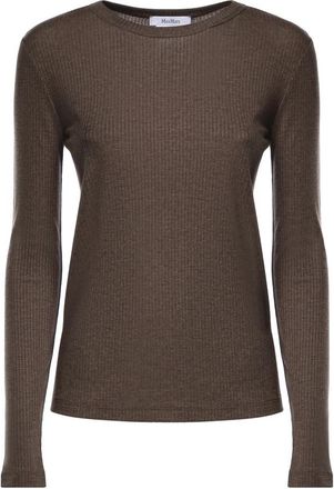 Max Mara Round-neck Truien - Dames - Ronde hals truien - Bruin - L - Truien & Vesten