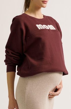 Cache Coeur Mom Maternity & Nursing Sweatshirt in Plum at Nordstrom, Size Xx-Large