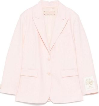 Elisabetta Franchi Pink Blazer With Logo