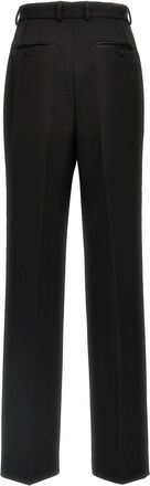 Dolce & Gabbana Wool Gabardine Tuxedo Trousers - Black