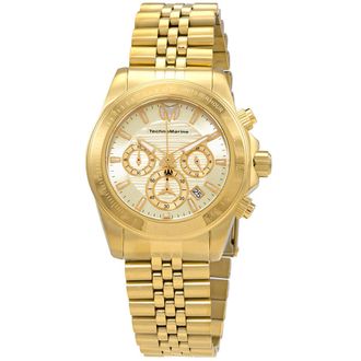 Technomarine Manta Ray Chronograph Gold Dial Mens Watch TM-219022